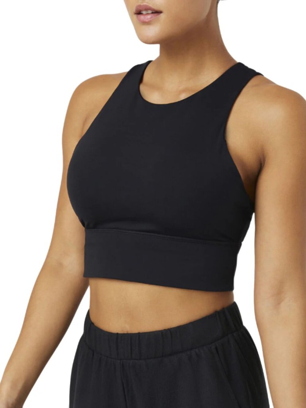 FILA Uplift High Neck Womens Sports Bra - Black